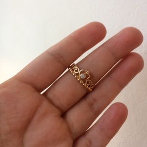 Pandora Rose Gold , Princess Tiara Ring